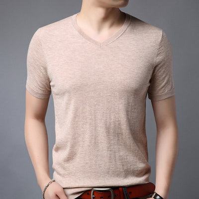 Wool Spring Short-sleeved T-shirt Men