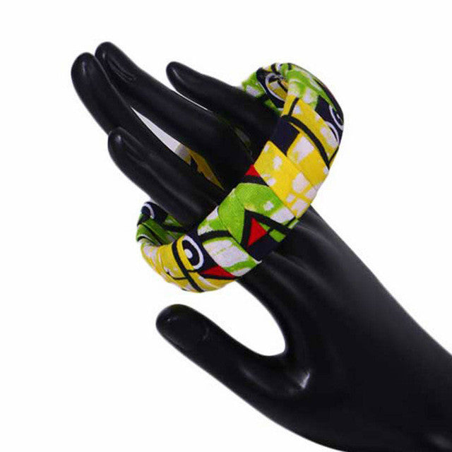 African Ethnic Style Bangle Bracelet, Ankara Jewelry, Africa