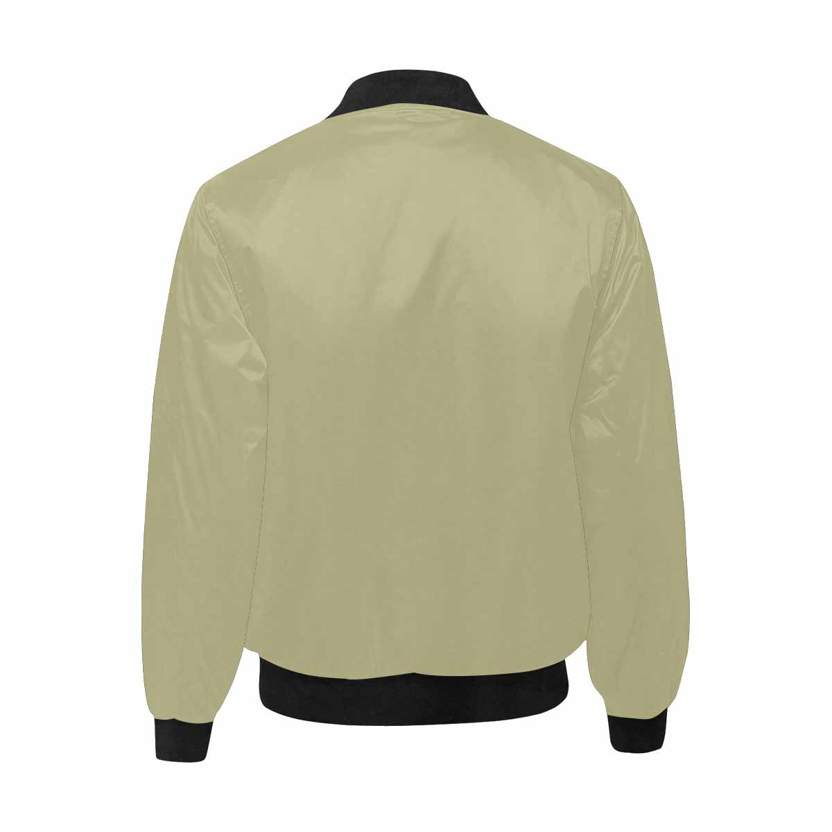 Mens Jacket, Sage Green And Black Bomber Jacket