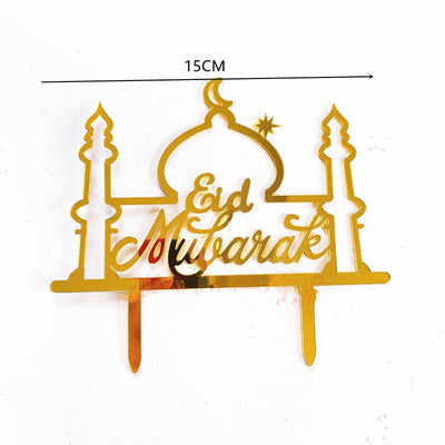 Muslim Islam Happy Eid Mubarak Acrylic Cake Insert Plugin