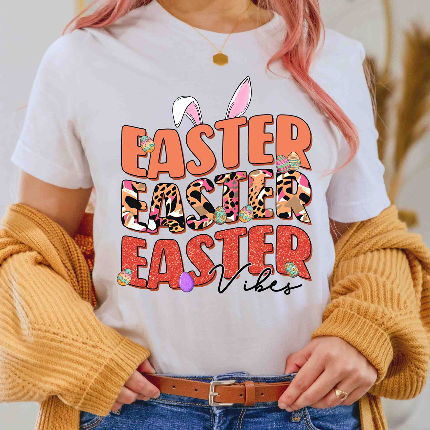 Personalized Easter Cotton T-Shirt - Fast Delivery