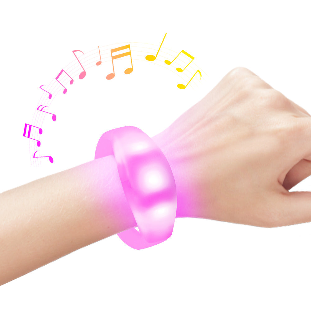 Voice Controlled Flashing LED Bracelets Wholesale (100 Pack)