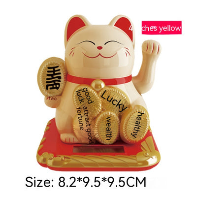 Lucky Shake Hand Waving Feng Shui Cat Car Home Shop Decoration Gift