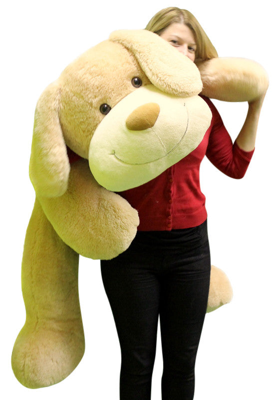 Giant Stuffed Puppy Dog 5 Feet Long Squishy Soft Extremely Large Plush