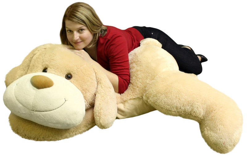 Giant Stuffed Puppy Dog 5 Feet Long Squishy Soft Extremely Large Plush