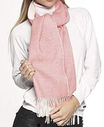 Great Natural Alpaca 100% Baby Alpaca scarf pink-white colour