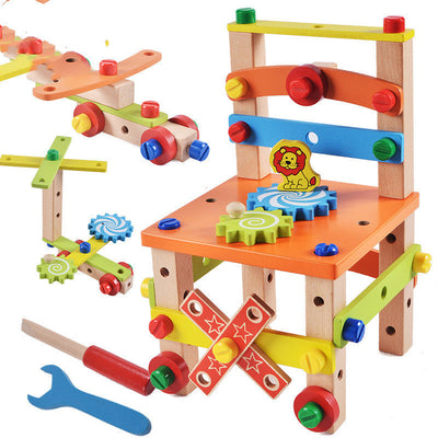 Children's Chair Building Block Toys