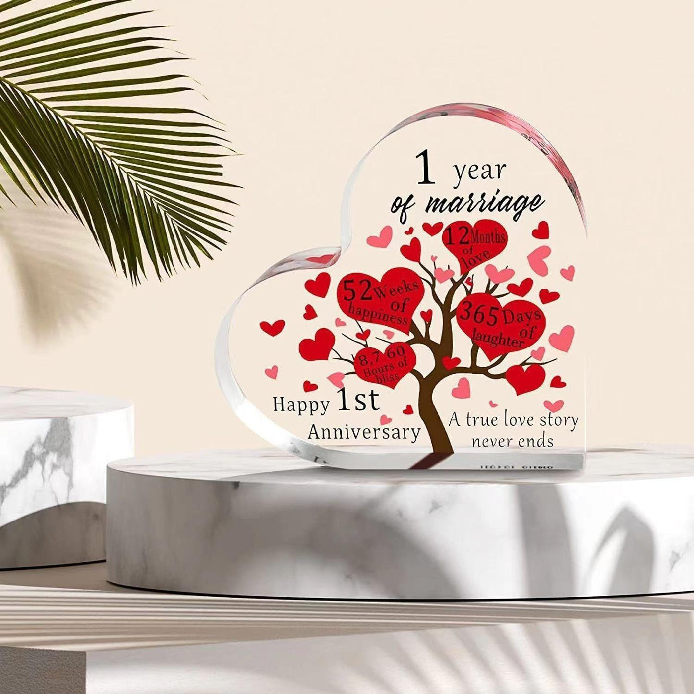 Heart Transparent Acrylic Mother's Day Father's Day Table Decorations Ornaments