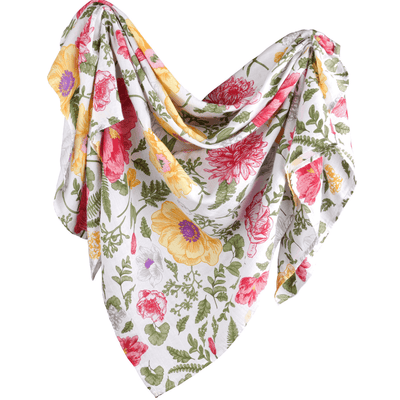 Bamboo Viscose Muslin Swaddle Floral Blanket