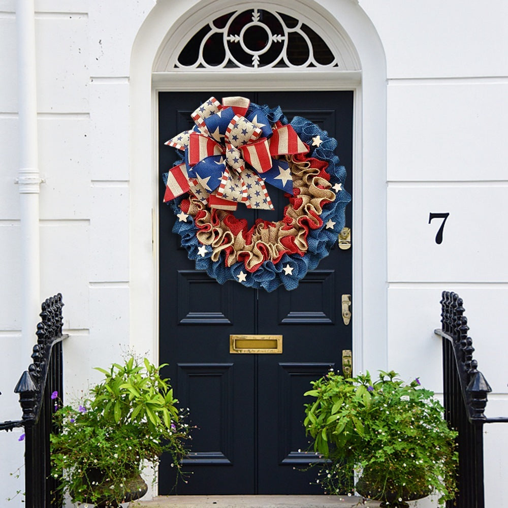 Independence Day Wreath Ornament Family