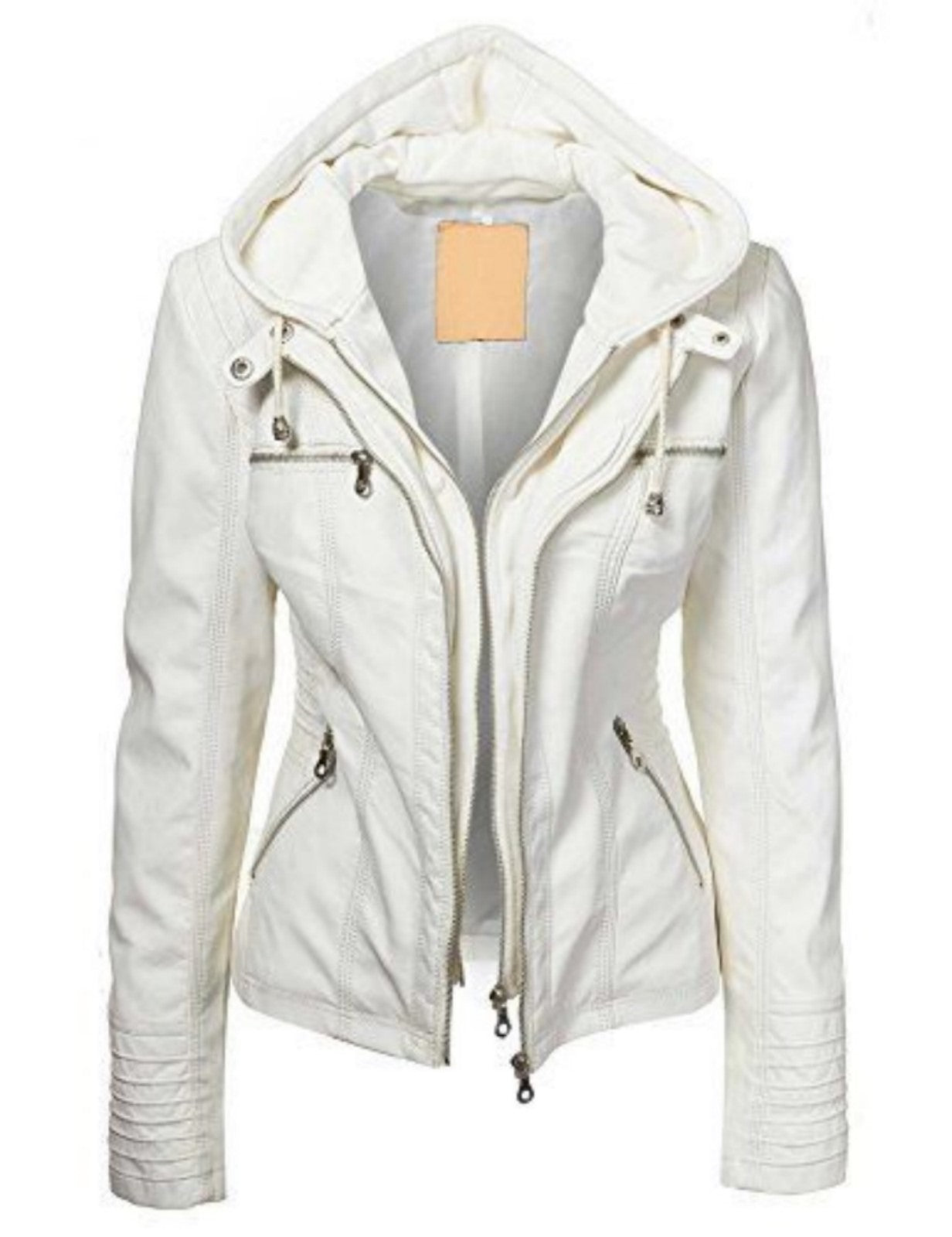 Women Real Lambskin Leather Biker Jacket KW497