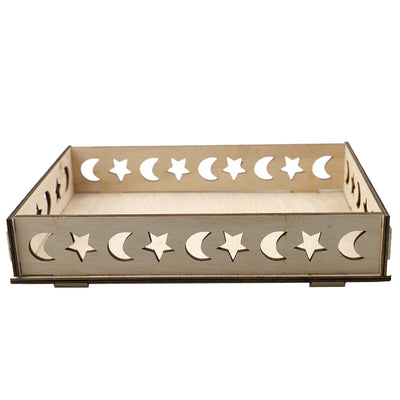 Wooden Ornament Eid Al Fitr Table Decoration Tray