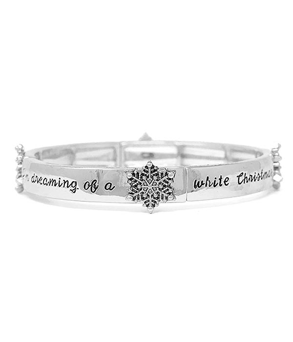 White Christmas Snowflake Bracelet