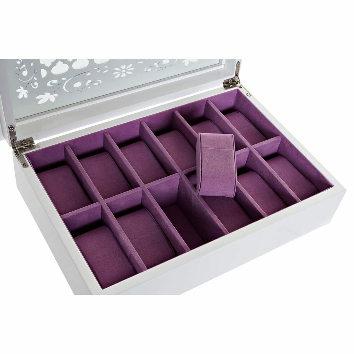 Jewelry box DKD Home Decor Watches 29 x 20 x 9,5 cm Crystal Lilac