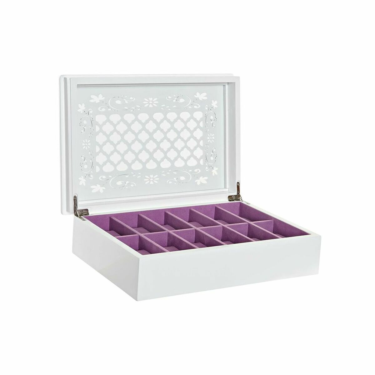 Jewelry box DKD Home Decor Watches 29 x 20 x 9,5 cm Crystal Lilac