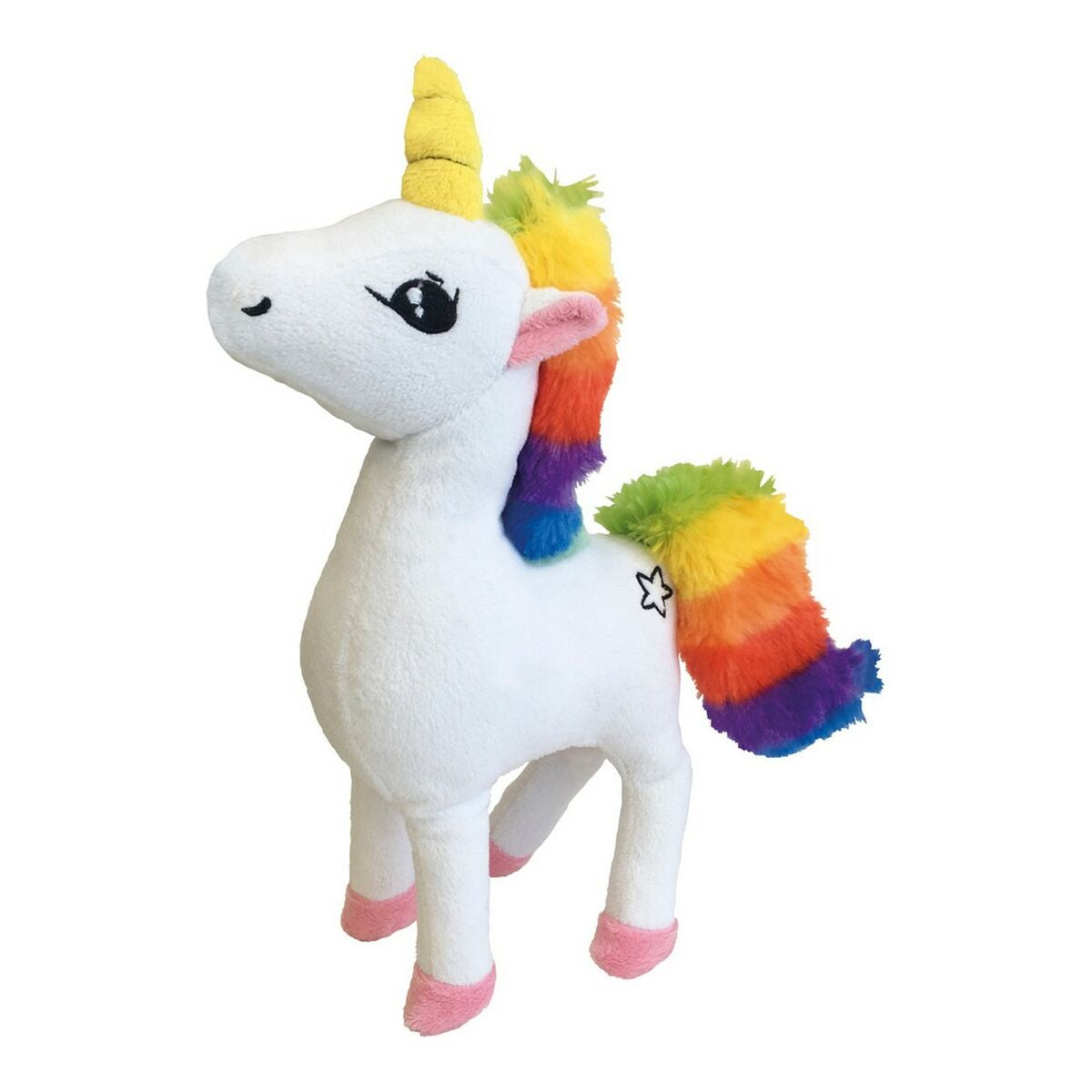 Dog toy Gloria Alydar Unicorn Rainbow White