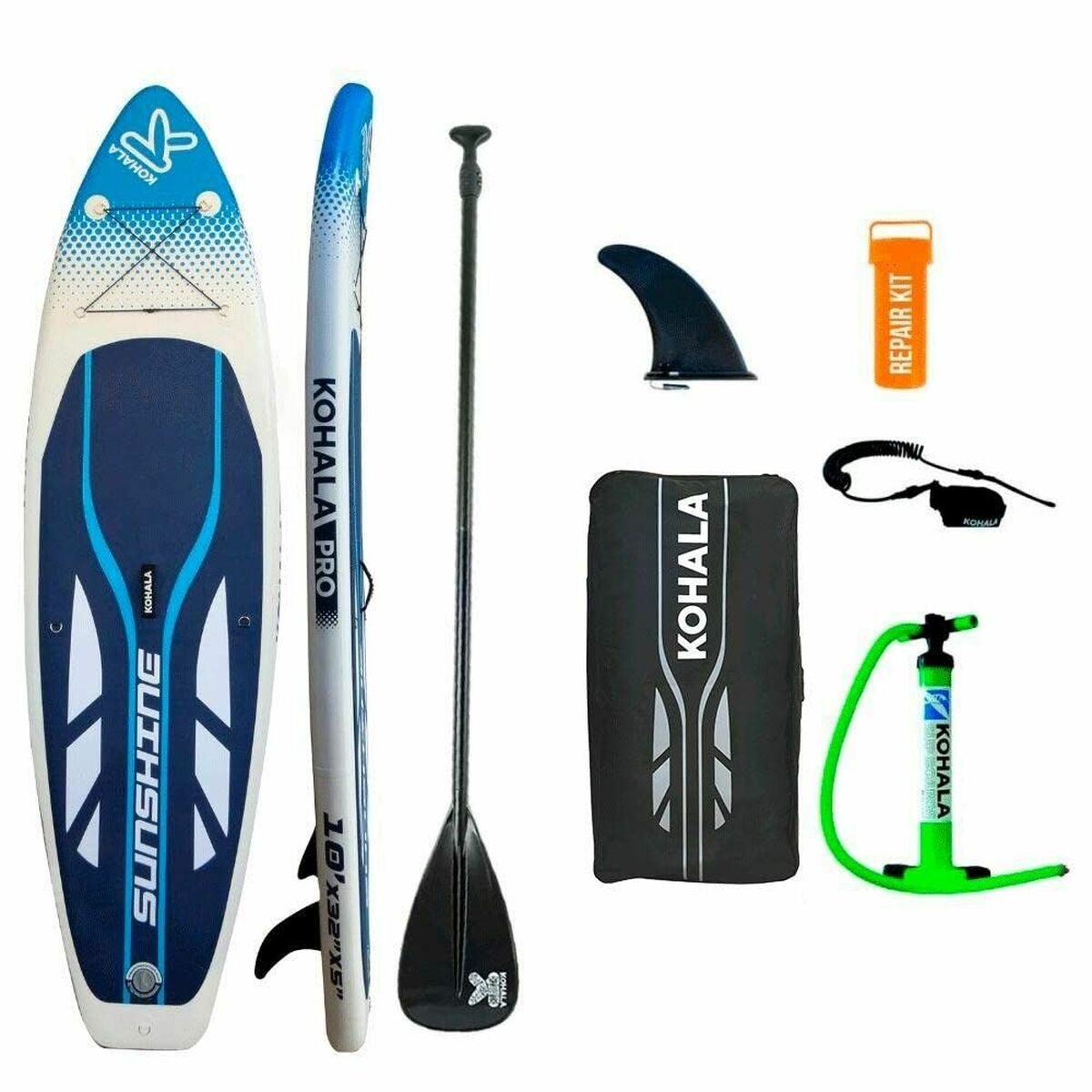 Inflatable Paddle Surf Board with Accessories  Kohala Sunshine White