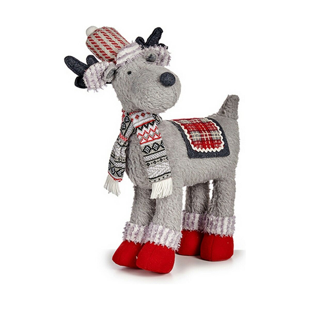 Christmas Reindeer 63,5 cm Red Grey White