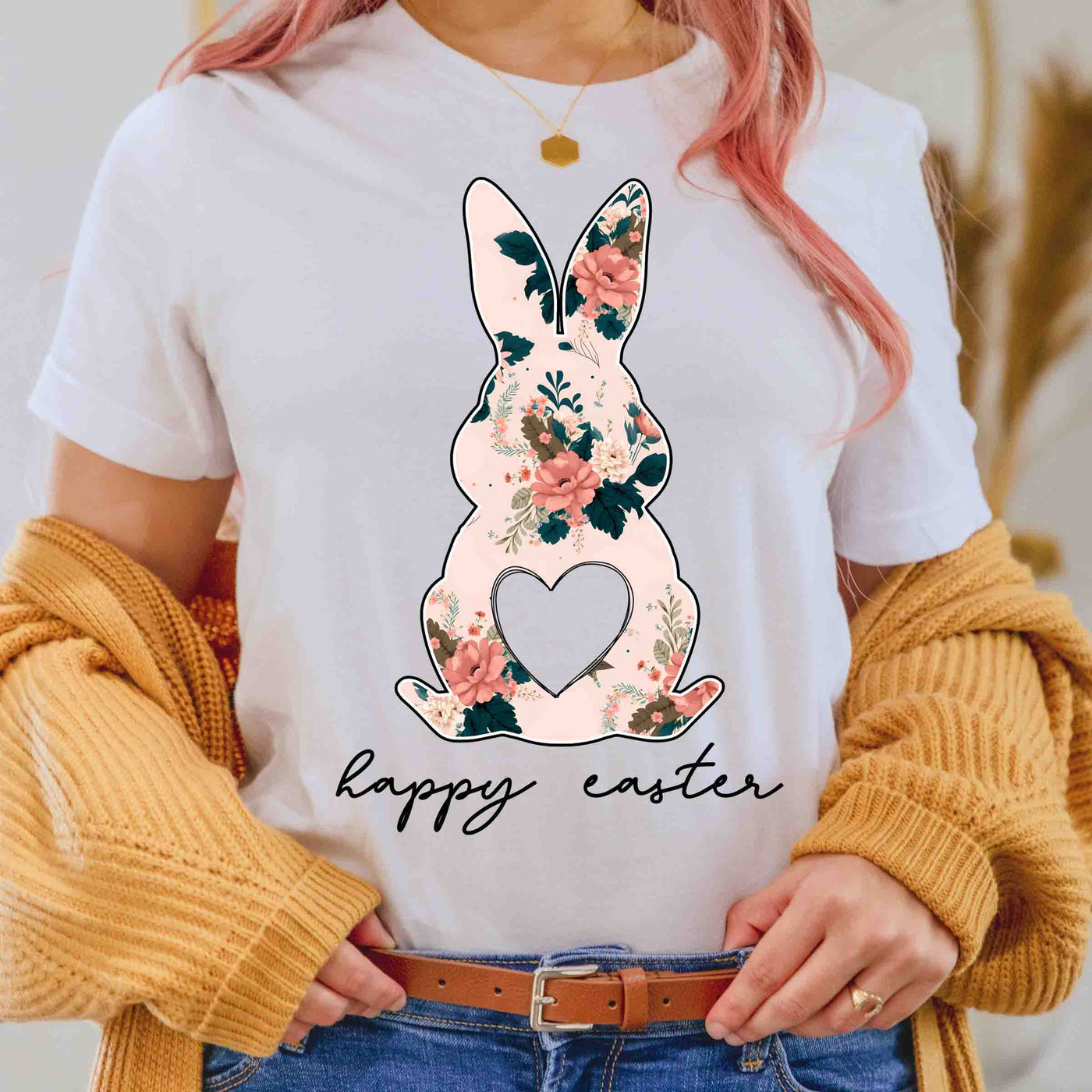 Easter Bunny Unisex Personalized Cotton T-Shirt