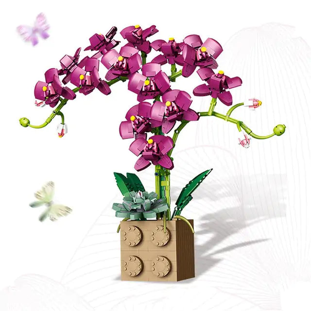 Flower Orchid Building Blocks Toy