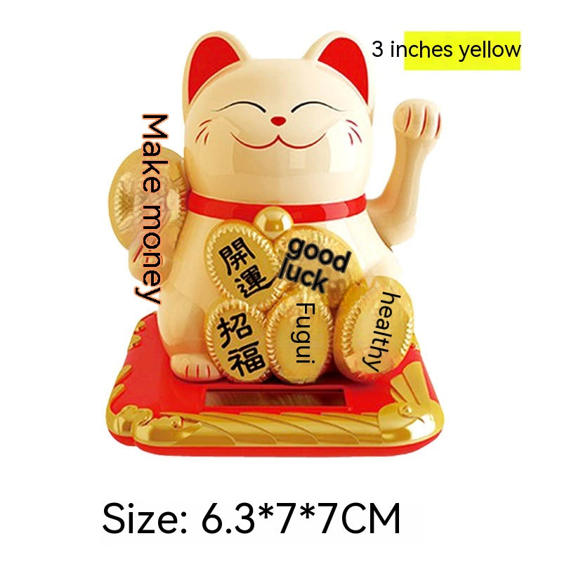 Lucky Shake Hand Waving Feng Shui Cat Car Home Shop Decoration Gift