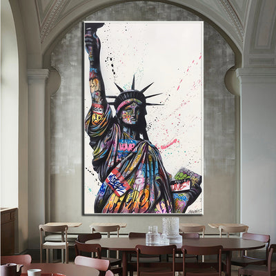 Statue Of Liberty Graffiti Art Canvas Painting