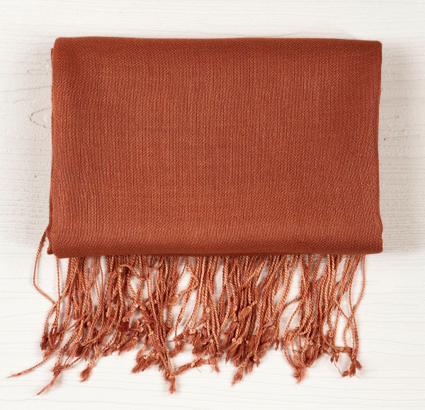 Peach Modal Solid Scarf