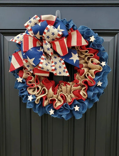 Independence Day Wreath Ornament Family