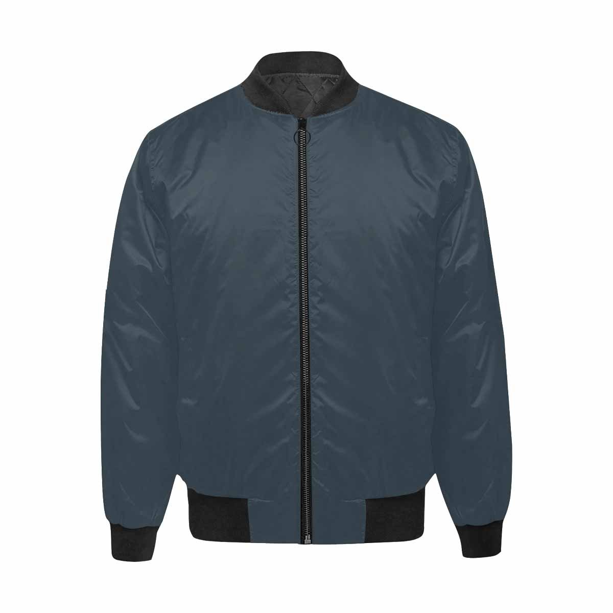 Mens Jacket, Charcoal Black And Black Bomber Jacket