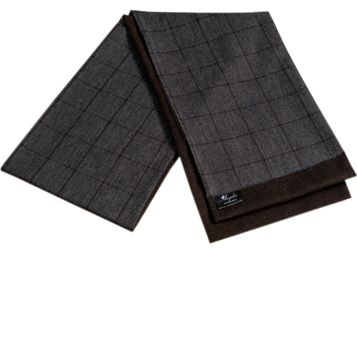 Brown Check Mens Wool Scarf - Fashion neck scarf for winters