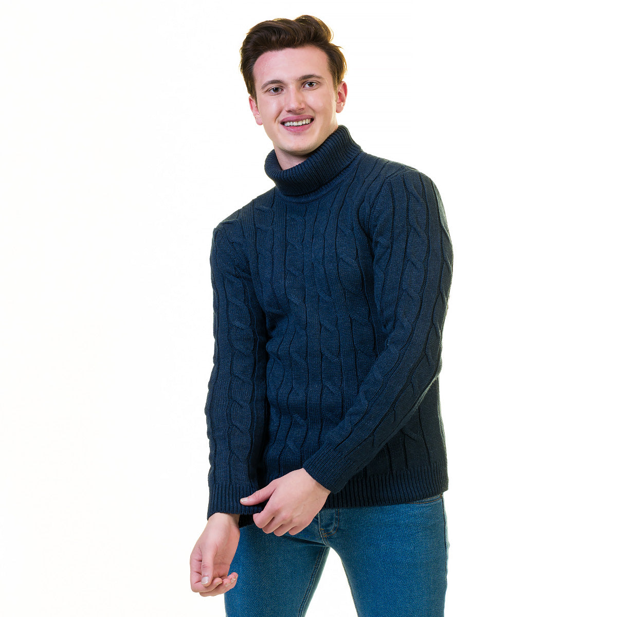 European Wool Luxury Zippered With Sweater Jacket Warm Winter Tailor