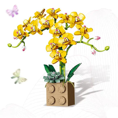 Flower Orchid Building Blocks Toy