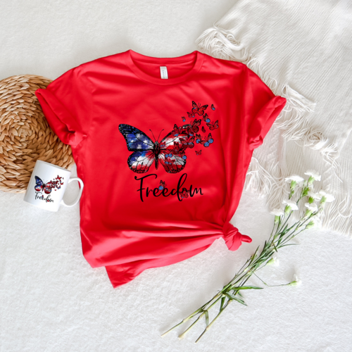 American Freedom Butterfly Unisex T-shirt