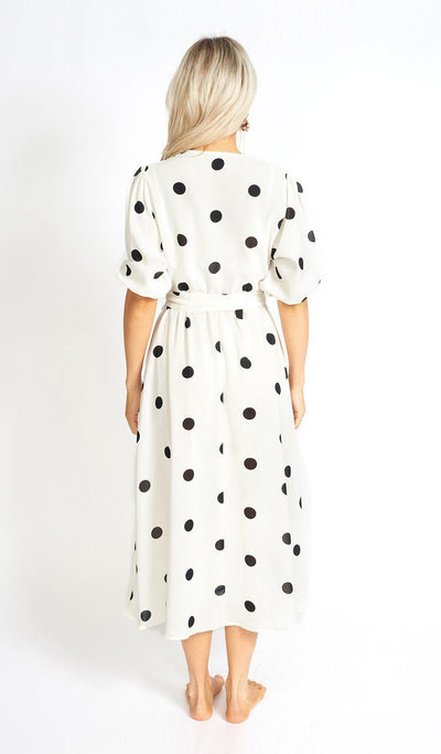 Athens Modest Cut Polka Dot Maxi Dress