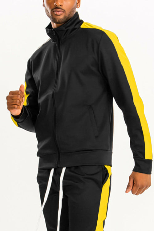 PORT TRACK JACKET- BLACK/YW