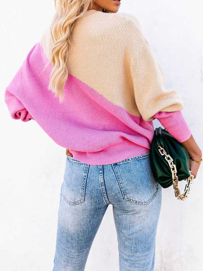 COLORBLOCK KNIT SWEATER