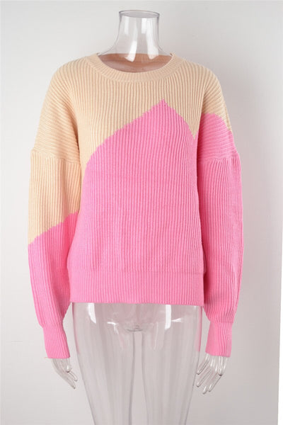 COLORBLOCK KNIT SWEATER