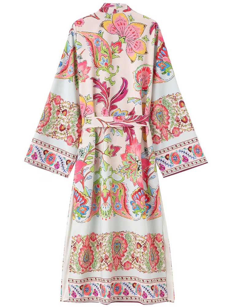 Bikini Cover-ups Long floral kaftan Beach Dress