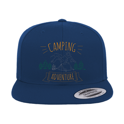 Camping Adventure Printed Flat Bill Cap