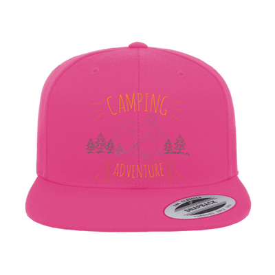 Camping Adventure Printed Flat Bill Cap