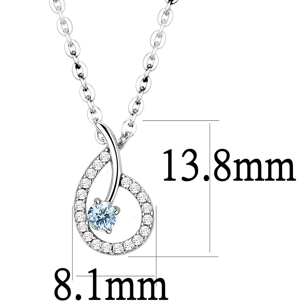 DA090 - High polished (no plating) Stainless Steel Chain Pendant with