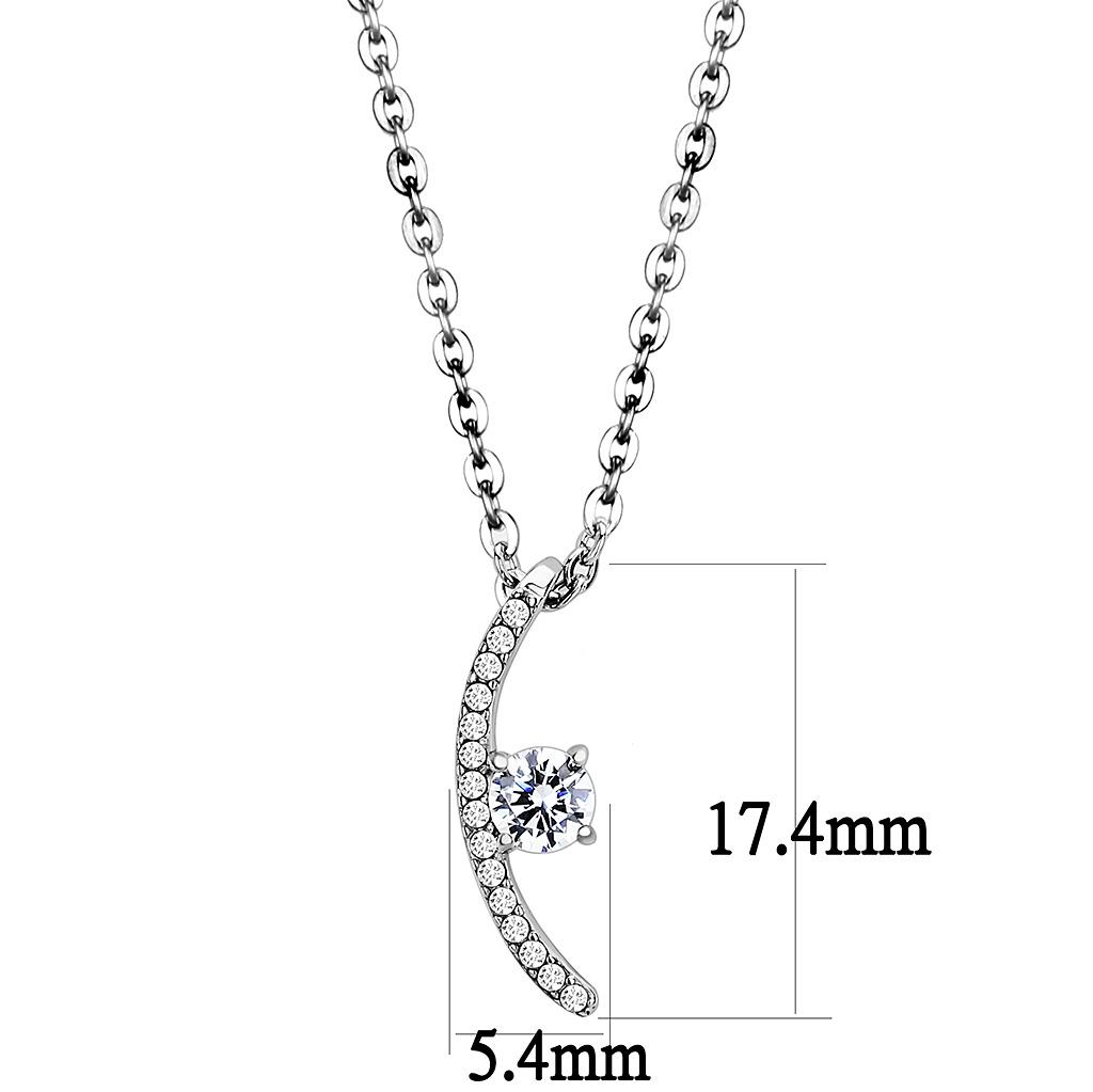 DA092 - High polished (no plating) Stainless Steel Chain Pendant with