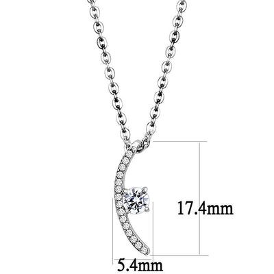 DA092 - High polished (no plating) Stainless Steel Chain Pendant with