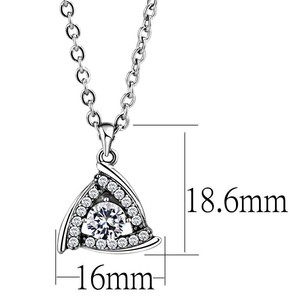 DA301 - High polished (no plating) Stainless Steel Chain Pendant with