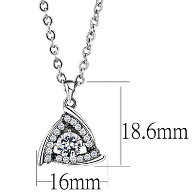 DA301 - High polished (no plating) Stainless Steel Chain Pendant with