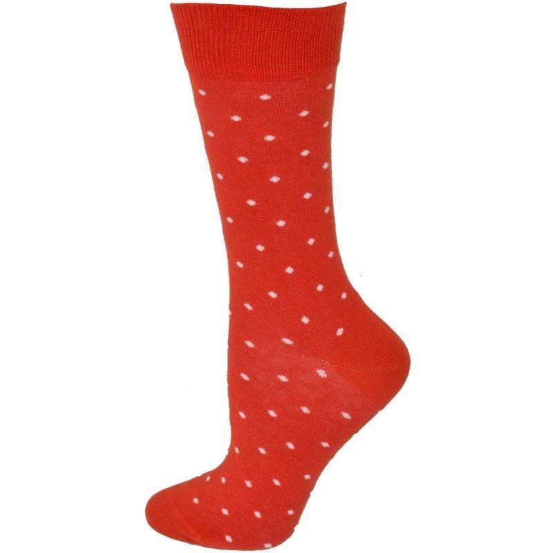 Combed Cotton Pin Dot Crew Casual Women's 3 Pr. Pack Socks