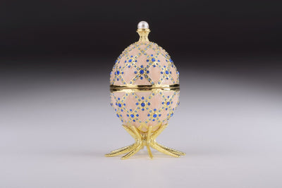 Pink Faberge Egg with Clock Inside