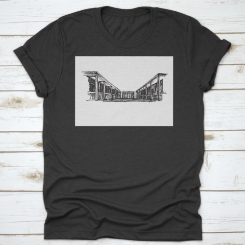 Lincoln Center Perspective Facade Exterior Vector Establishment Shirt