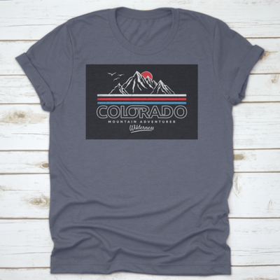 Mountain Illustration, Outdoor Adventure. Vector Graphics For T Shirt