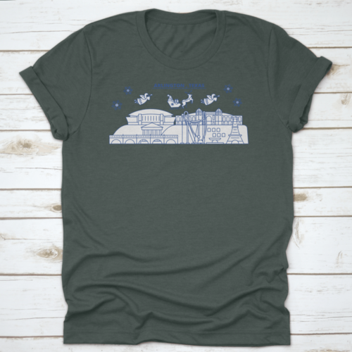 Usa Texas Arlington Winter City Skyline Merry Christmas And Happy New